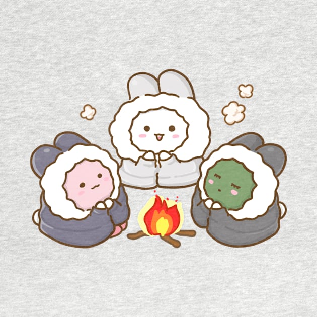 Bunnies Sitting on a Bonfire by Anicue